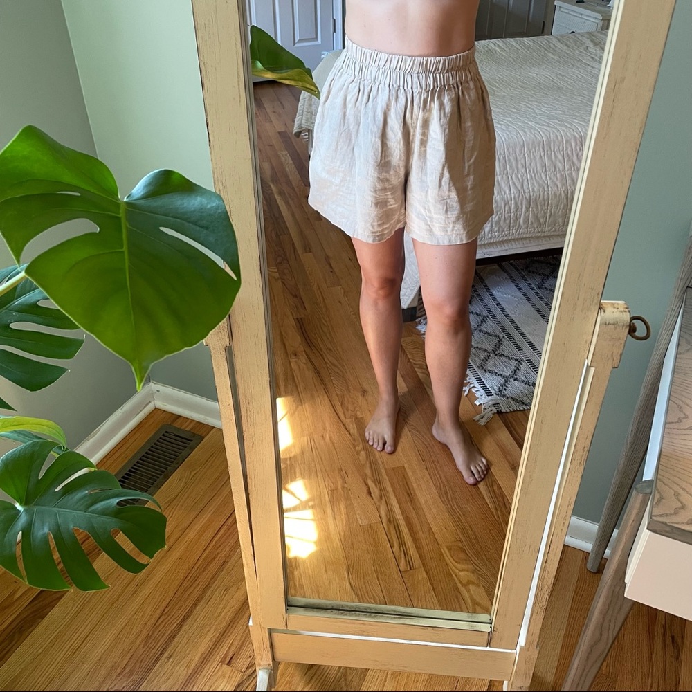 Love and confuse 100% linen shorts